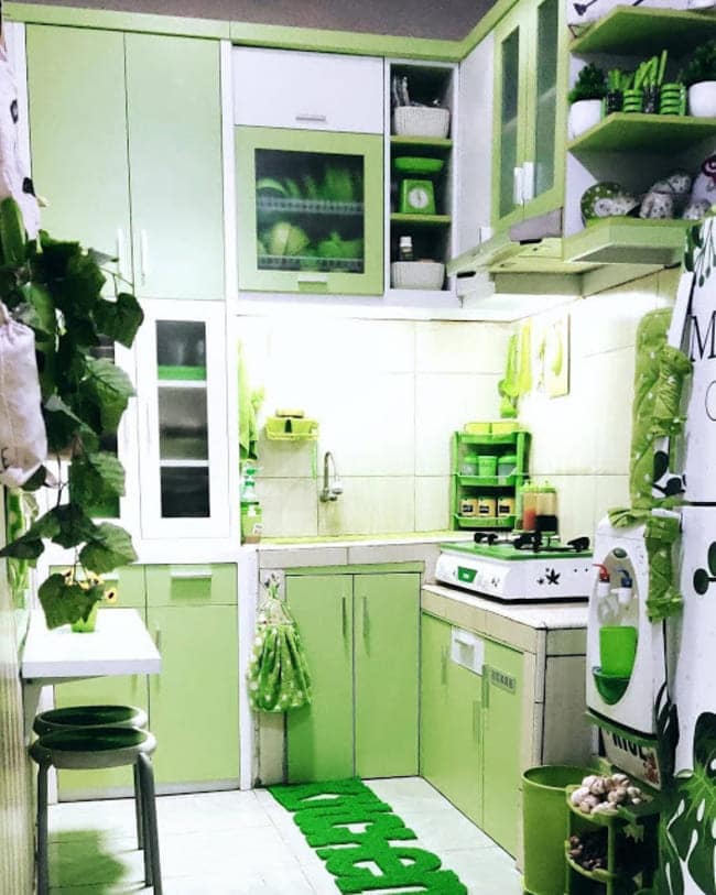 ห้องครัวโทนสีเขียว